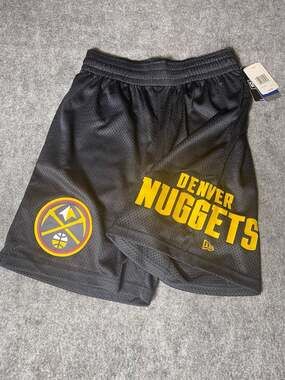 New Era NBA Denver Nuggets Men's Black Mesh Basketball Shorts